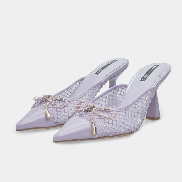 Bata Red Label Women's Mule with 8.5 cm heel, Purple