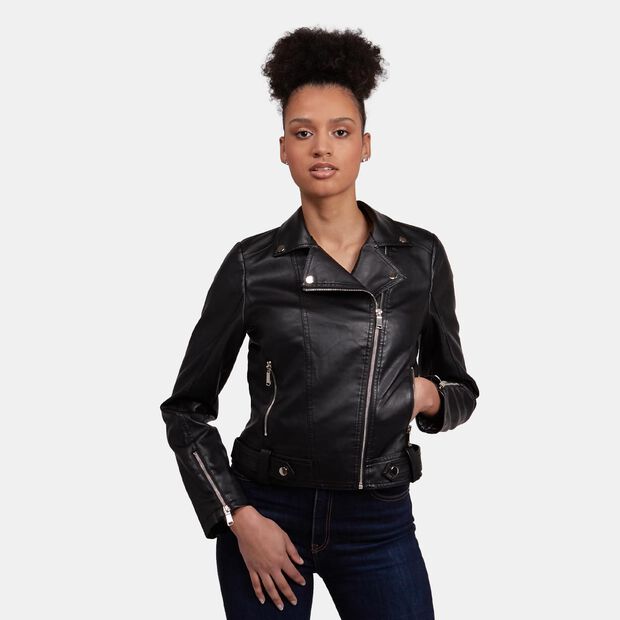 Women's Motorcycle Jacket, Black