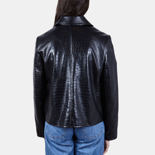 Leichte Kunstlederjacke für Damen von BATA, Schwarz