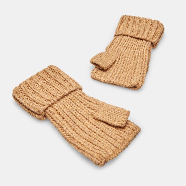 UGG Fingerless Women's Gloves, Beige