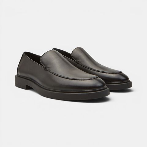 Men's leather moccasins by Bata, Black