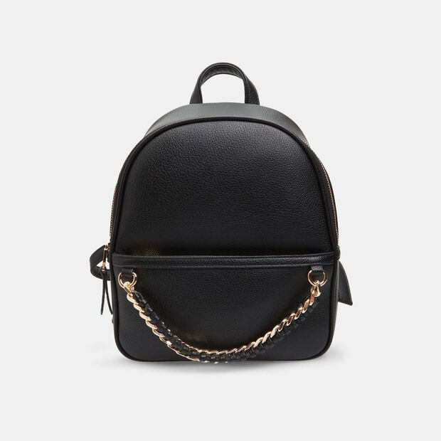 Women's Backpack with Chain, Black