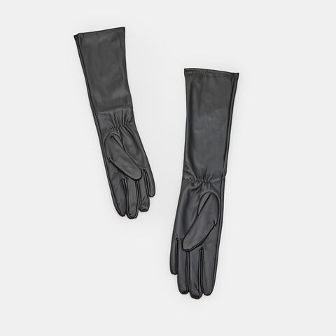 Gants longs pour femme avec micro clous Bata, Noir
