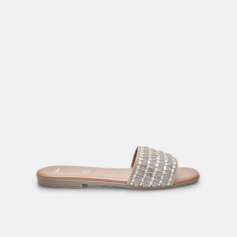 Damenpantoffel mit Bata-Riemen, Weiß