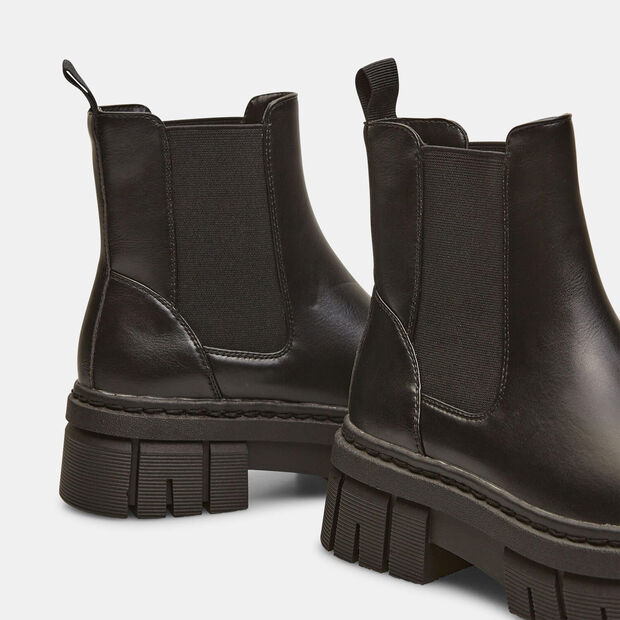 Damen-Chelsea-Boots mit Chunky-Sohle, Schwarz