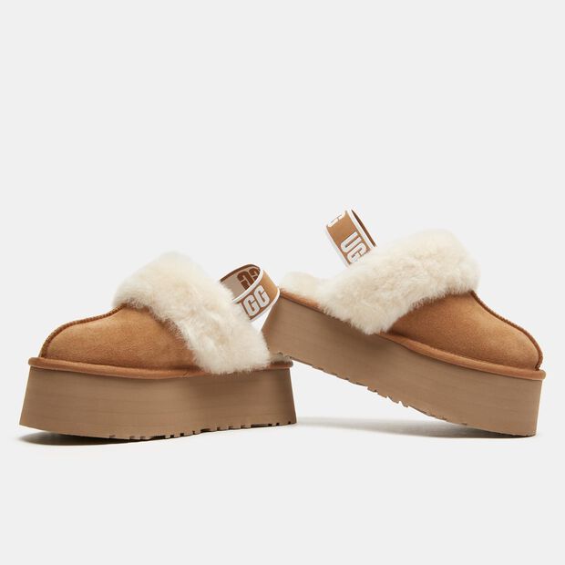 UGG Funkette Pantoletten, Hellbraun