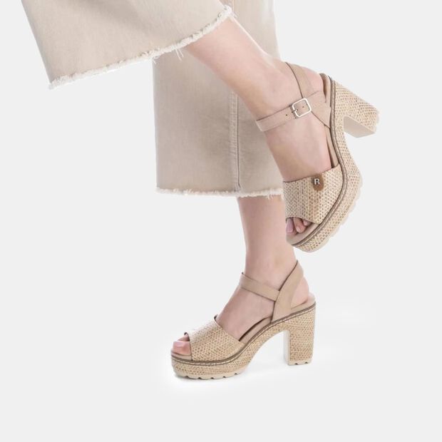 Damen Absatzsandalen Refresh, Taupe