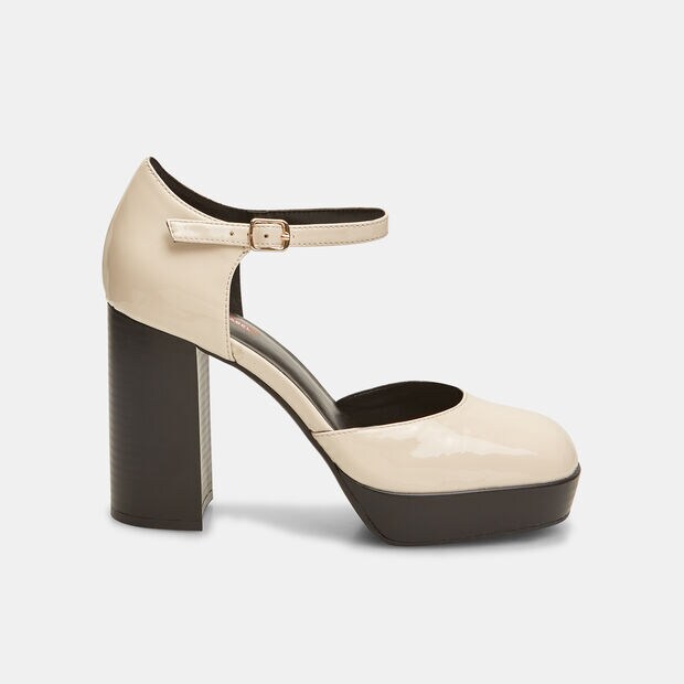 Zapatos de tac&oacute;n alto con plataforma, Blanco