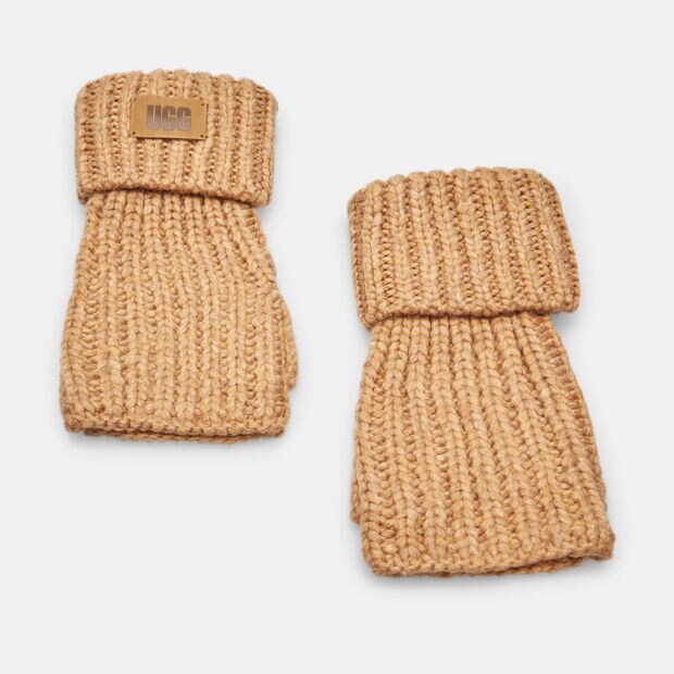 UGG Fingerless Women's Gloves, Beige