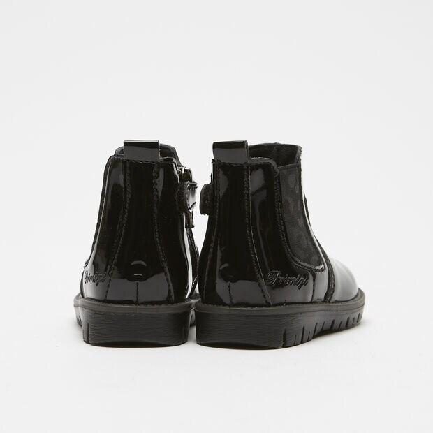 Bottes pour filles avec insert &eacute;lastique sur le c&ocirc;t&eacute;, Noir