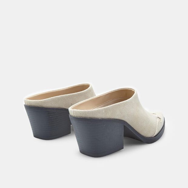 BATA Western Style Mules for Women, Beige