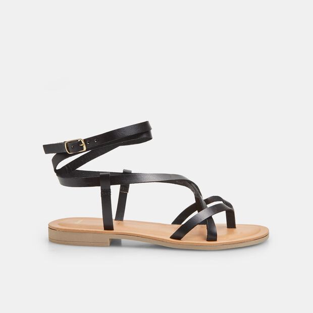 Leather Women's Sandal, Black