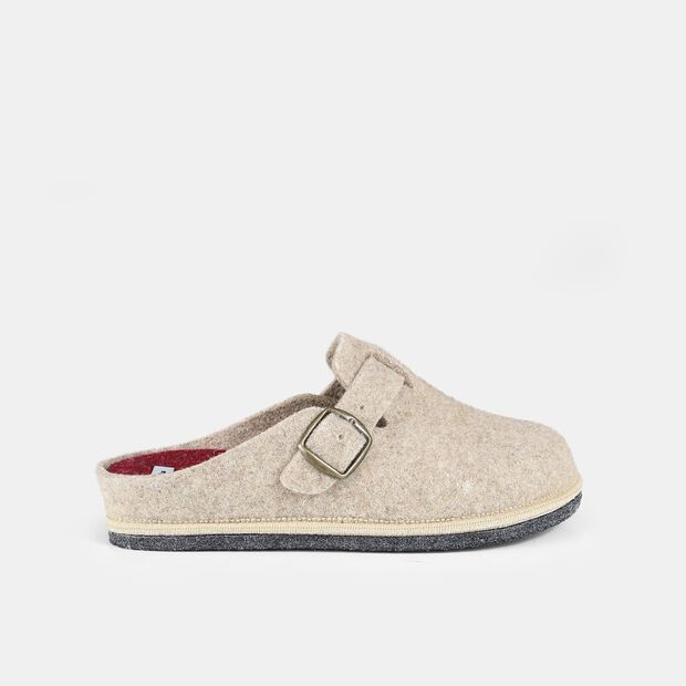 Women's felt slippers, Beige