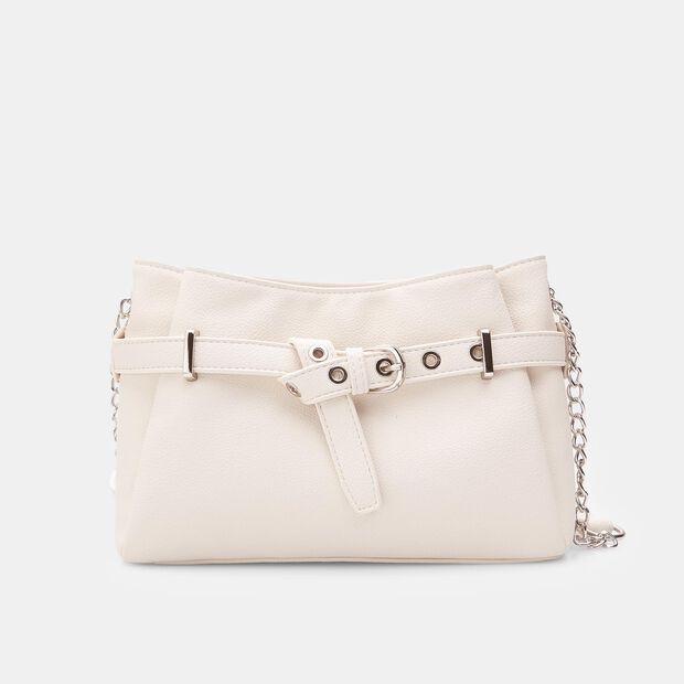 Damen Crossbody mit Schnalle und Gurt von Bata, Wei&szlig;
