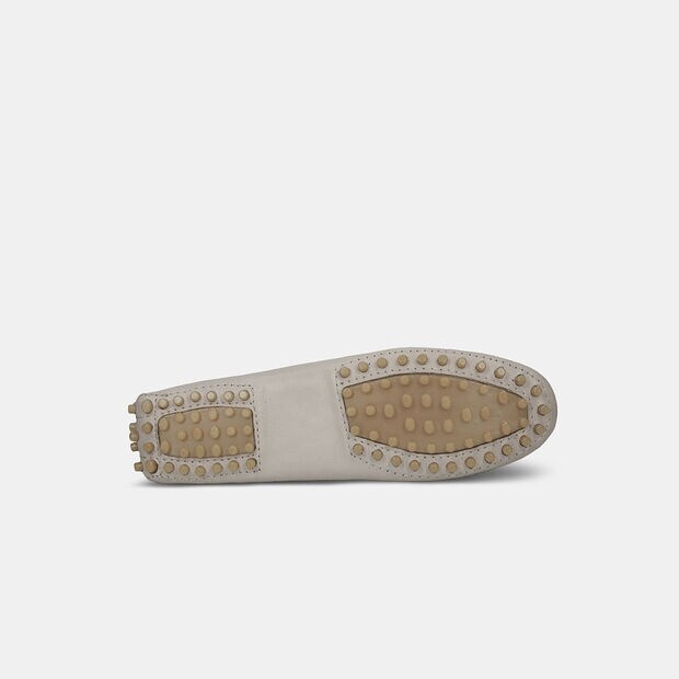 Women's leather moccasins, Gray