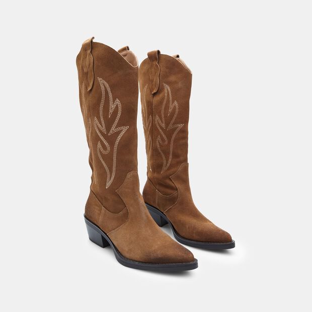 BATA Damen Western Stiefel in Wildleder-Optik, 