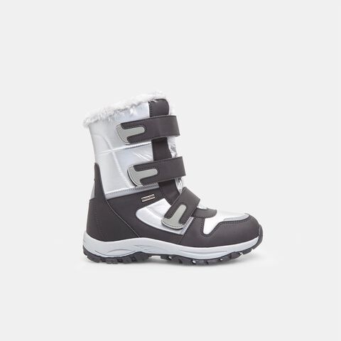 Stiefelette mit Riemen für Jungen, Silber