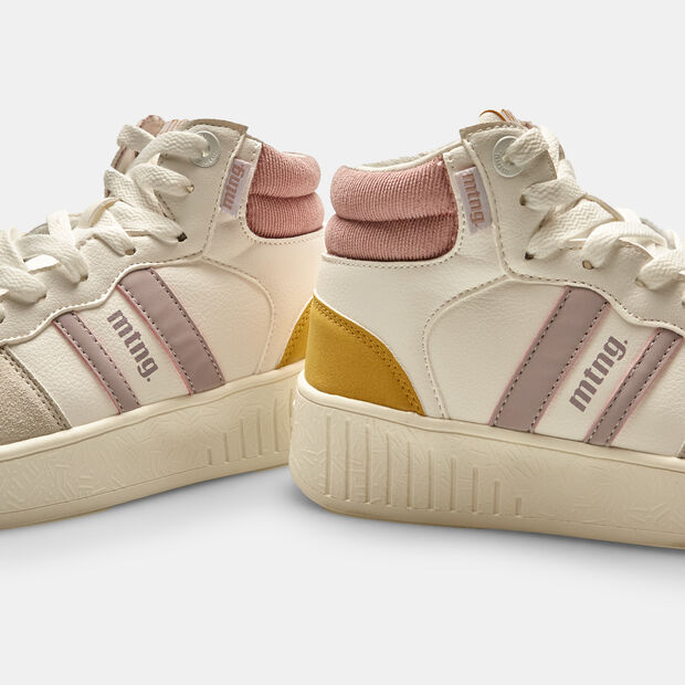 Sneakers altas de mujer mustang, Blanco