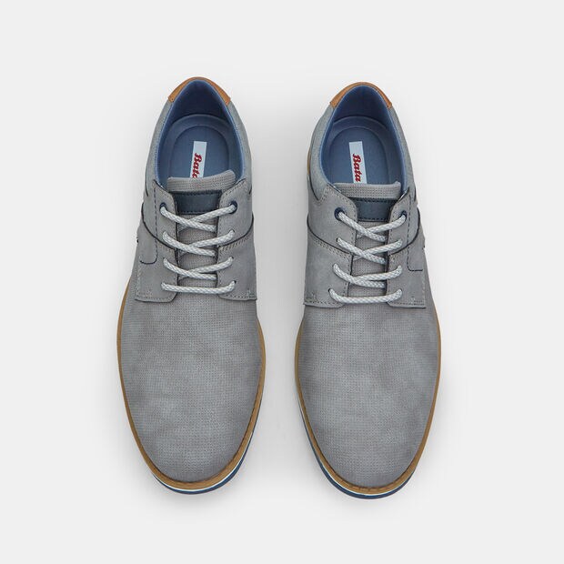 Zapatillas con cordones para hombre, Gris