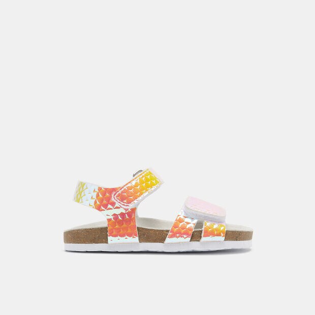 Sandalias de ni&ntilde;a con cierres de velcro, Multicolor