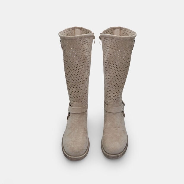 Bota de mujer con tac&oacute;n de 3,5 cm, Khaki