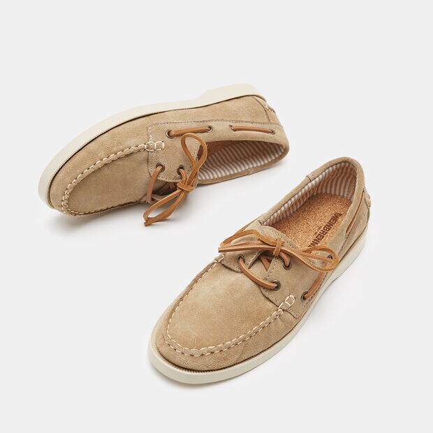 Mocasines para mujer Weinbrenner en ante, Beige