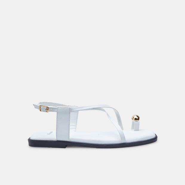 Sandalias tipo chanclas de mujer BATA, Blanco