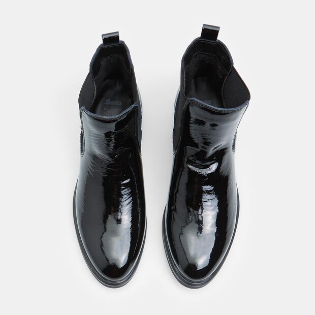 Botines Chelsea para Mujer en Charol, Negro