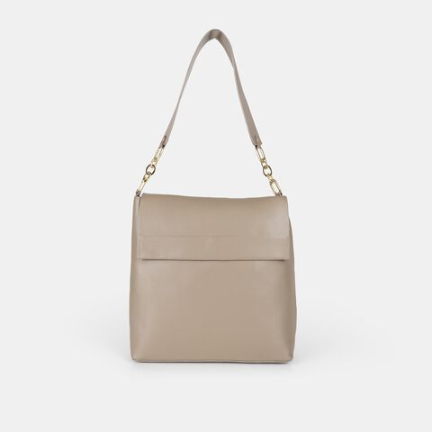 Bolso de cuero para mujer, Taupe
