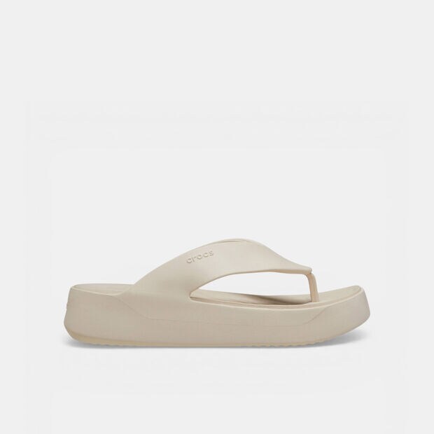 Sandalias con plataforma para mujer Crocs, Beige