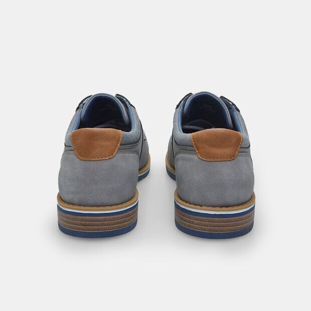 Zapatillas con cordones para hombre, Gris