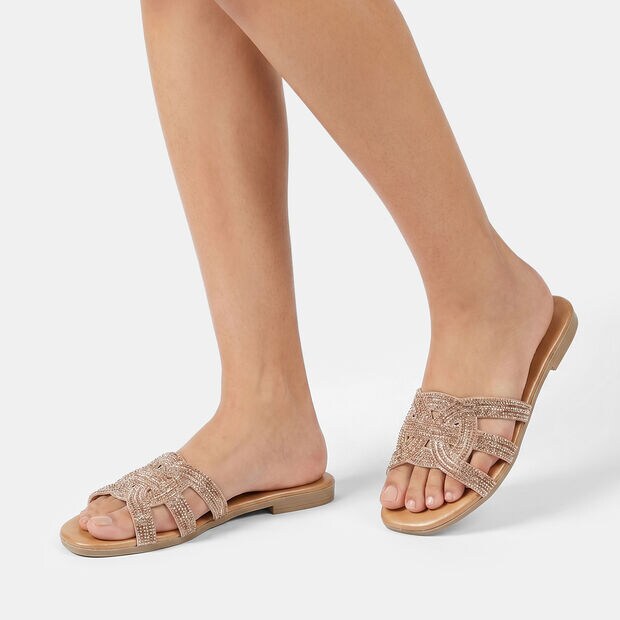 Zapatilla de mujer con banda Bata, Rosa