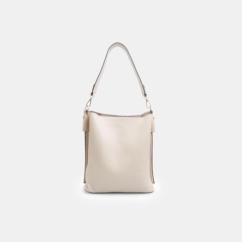 Bolso de hombro para mujer efecto piel, Rosa