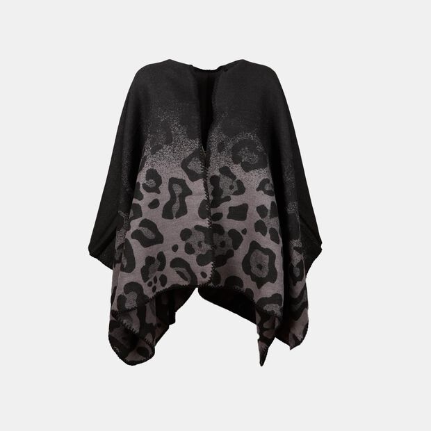 Poncho para mujer con dise&ntilde;o animal, Multicolor