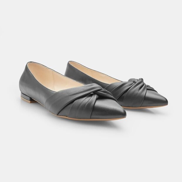 Bailarinas de cuero para Mujer BATA, Negro