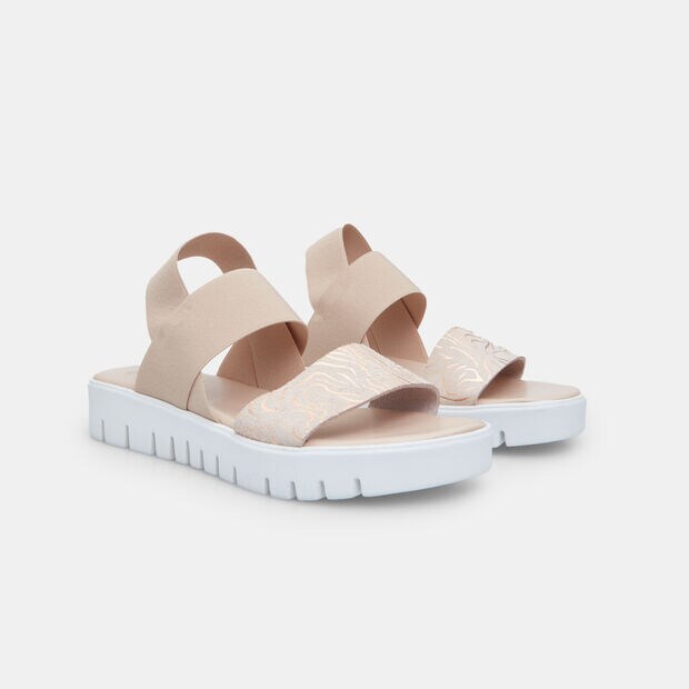 Sandalias para mujer con suela gruesa, Rosa