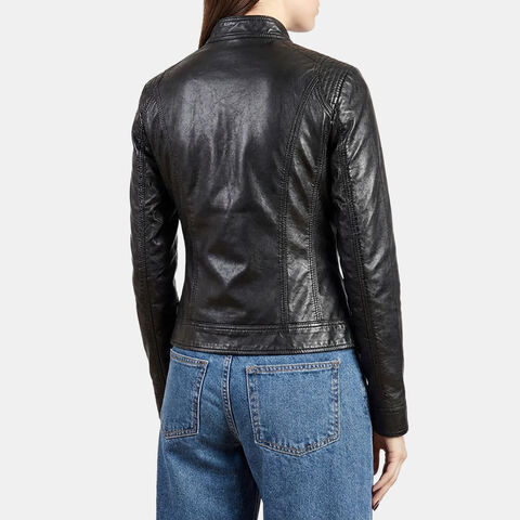 Chaqueta Eco Piel para Mujer BATA, Negro