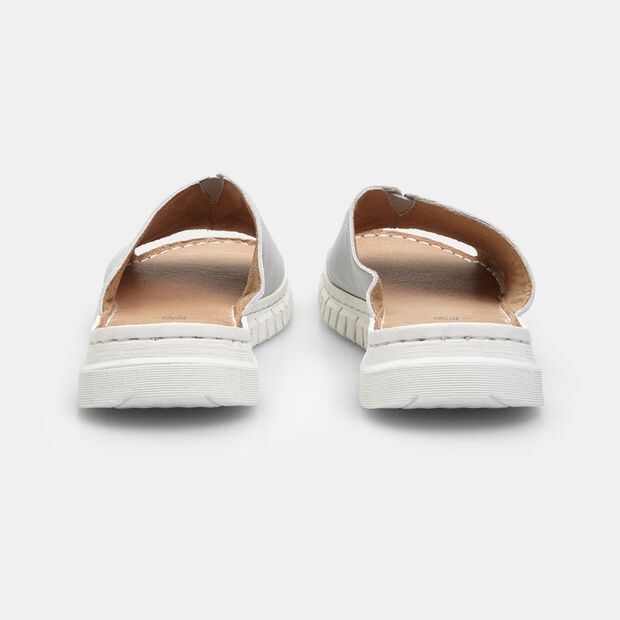 Zuecos de mujer en piel, Gris