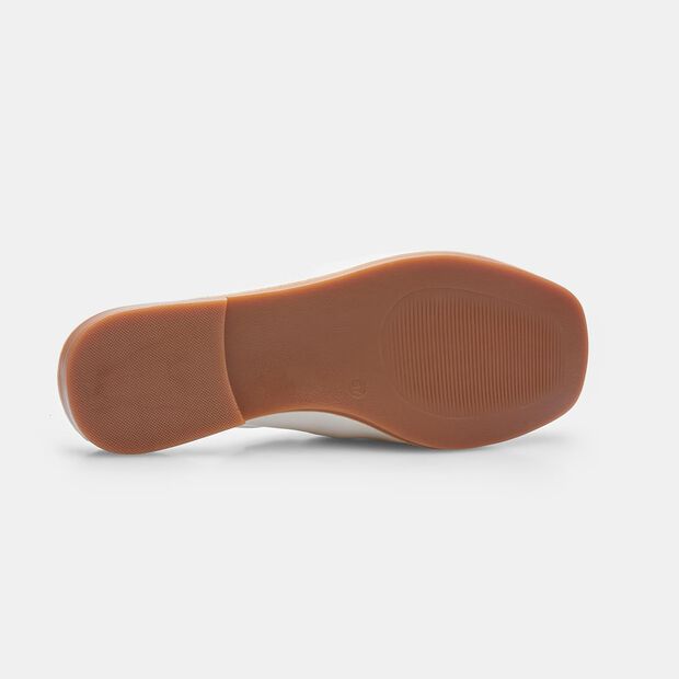 Zuecos de piel para mujer BATA, Beige