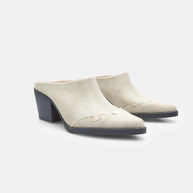 Mules estilo Western para Mujeres de BATA, Beige