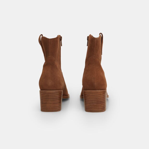 Botines texanos de mujer en piel, Piel