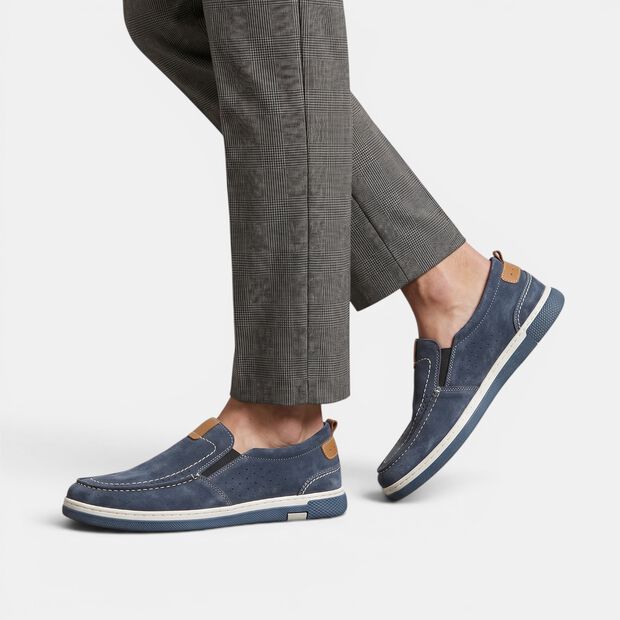Mocasines de Suede para hombre BATA, Azul