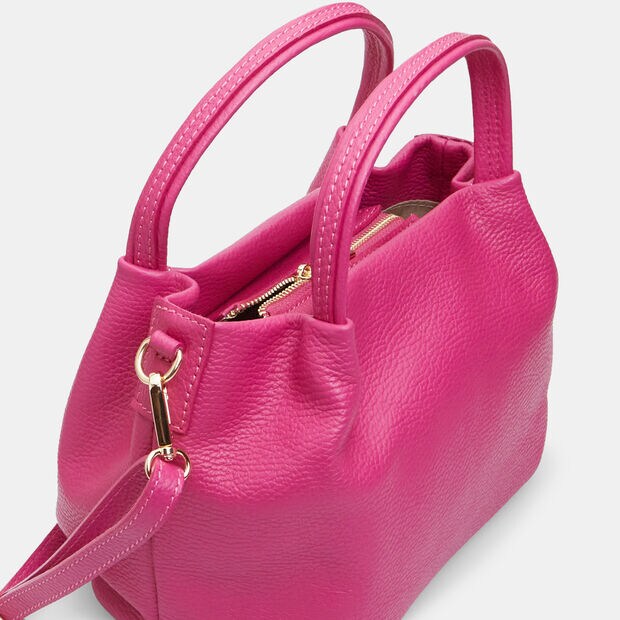 Bolsa tipo bowling para mujer, Fucsia