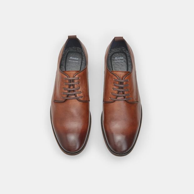 Derby de cuero con cordones para hombre BATA, Piel