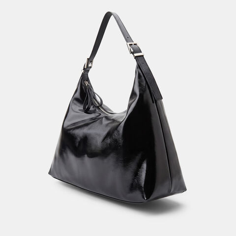 Bolso Hobo de mujer Bata, Negro