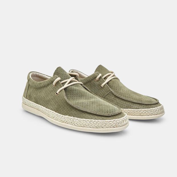 Alpargatas de Ante para Hombres BATA, Verde
