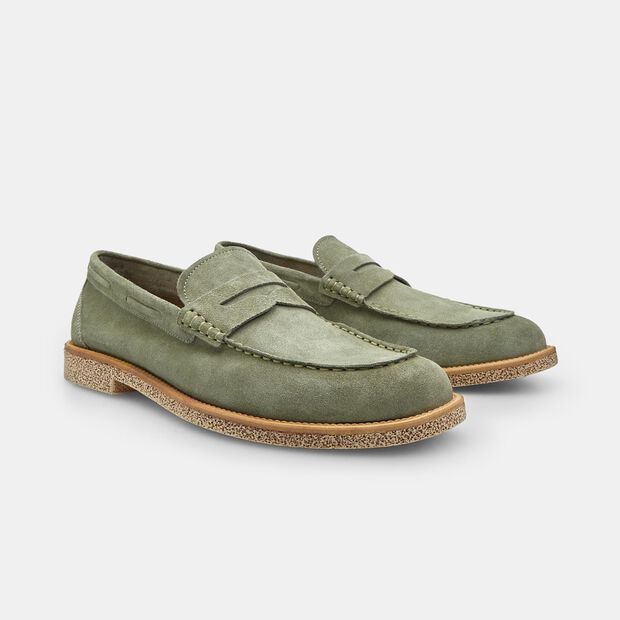 Mocasines de Suede para hombre BATA, Verde