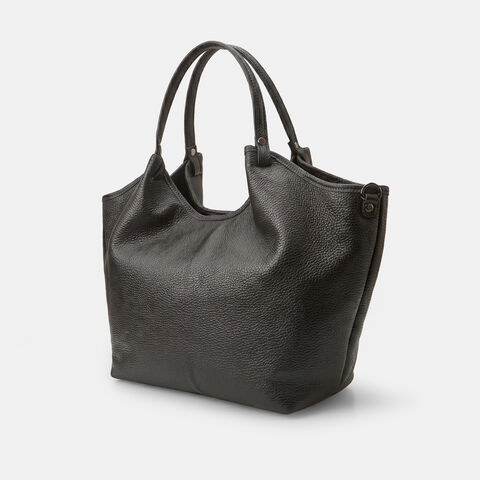 Bolso modelo shopper de mujer en piel Bata, Negro