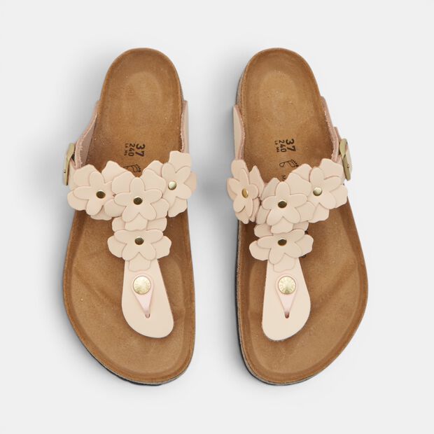 Sandalias de mujer Birkenstock Gizeh Flowers, Rosa