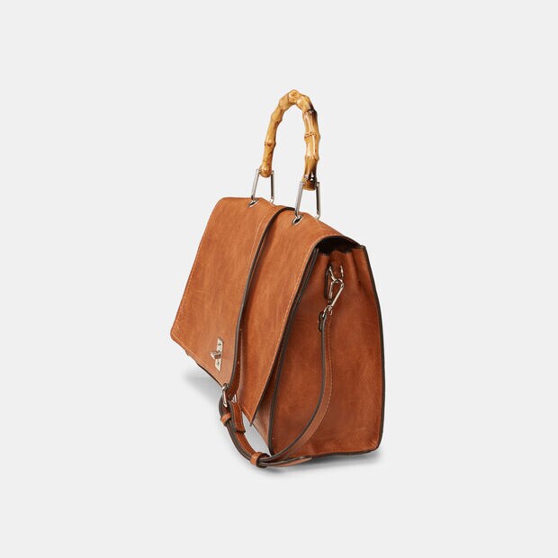 Bolso de mano de mujer con asa de bamb&uacute;, 